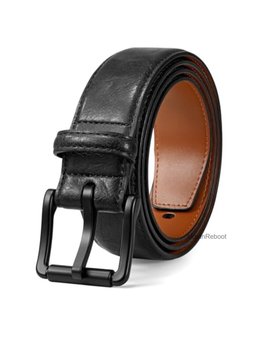 JASGOOD TSA Approved Belt For Men Metal Free Hypoallergenic Vintage Leather